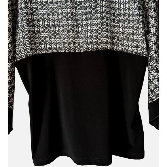 Studio 1940 Black and White Top Blouse Size XL - Picture 6 of 8
